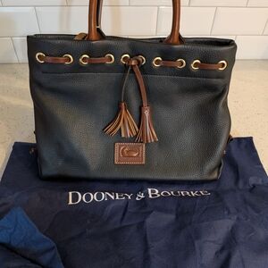 Dooney & Bourke Black and Brown Leather Tote